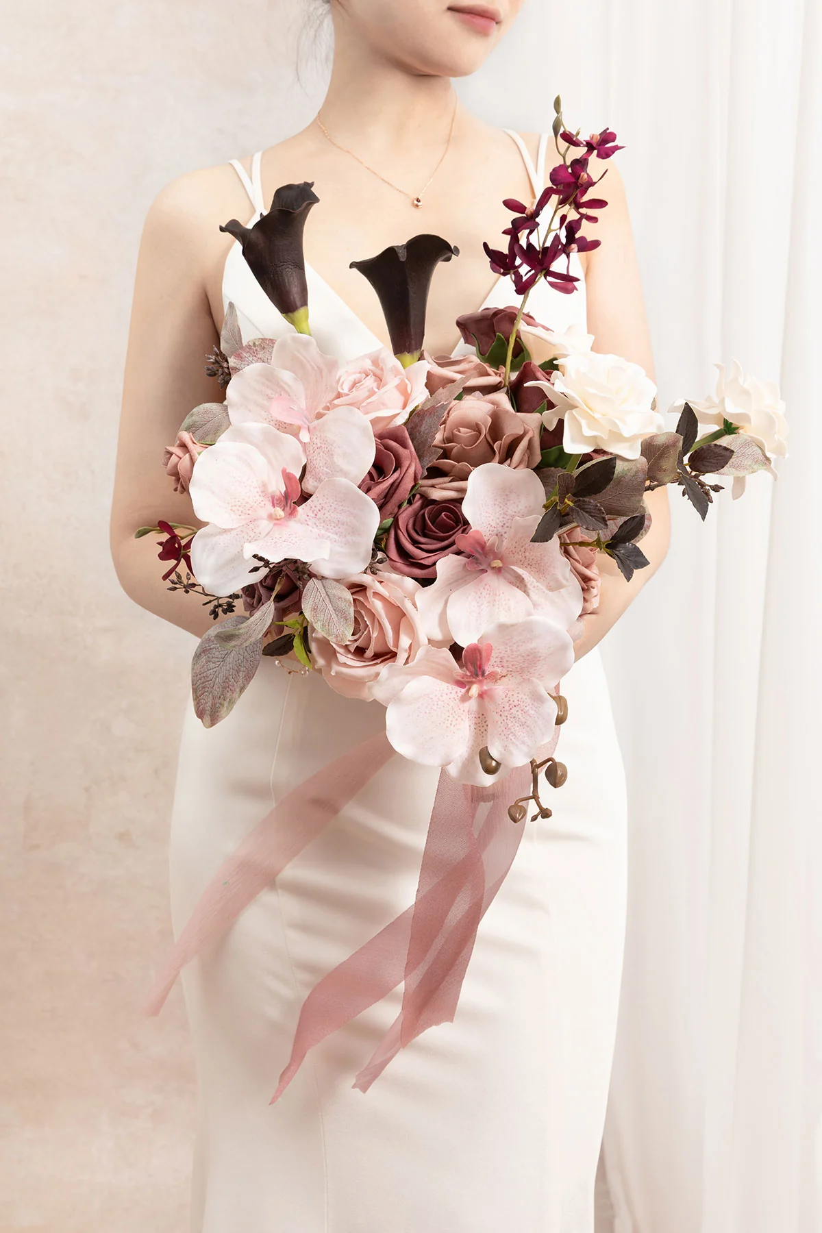 Flowing Mauve Romance Wedding